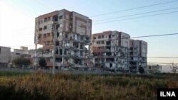 ساختمان‌های مسکن مهر پس از زمین‌لرزه کرمانشاه