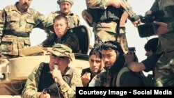 File photo of Dostum fighting in the northern Faryab province.