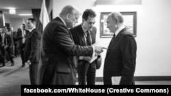  Президент США Дональд Трамп та президент Росії Володимир Путін. Анкоридж, Аляска, США, 15 серпня 2025 року