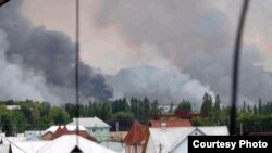 ქალაქი ოშში არეულობის დროს ხანძრი გაუჩნდა რამდენიმე შენობას