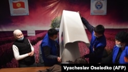 Один из избирательных участков в Чуйской области. 10 января 2021 года. 