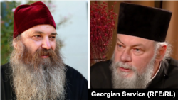 Епископ Бодбийский Иаков (слева) и бывший митрополит Чкондидский Петре Цааваa