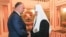 Președintele moldovean Igor Dodon la întrevederea de la Moscova cu patriarhul Kiril