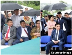 Ош шаарынын экс-мэрлери Айтмамат Кадырбаев (солдо), Таалайбек Сарыбашов (оңдо).