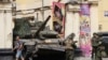 Танк бойцов ЧВК «Вагнер» в Ростове-на-Дону утром 24 июня