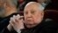 Russia Gorbachev -- Former Soviet leader Mikhail Gorbachev attends the Moscow premier of a film made by Werner Herzog and British filmmaker Andre Singer based on their conversations, in Moscow, Russia, Thursday, Nov. 8, 2018. Gorbachev told reporters that