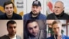Aktivistët opozitarë bjellorusë: Inar Losik, Syarey Tsikhanouski, Mikalai Statkevich, Uladzimer Tsikhanovich, Artsyom Sakau, Dzmitry Papu. (Foto kolazh)