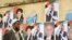 A man walks past posters of presidential candidates on a wall in Kabul.