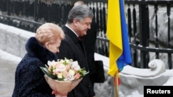 Даля Ґрібаускайте і Петро Порошенко, Київ, 12 грудня 2016 року