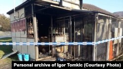 Policija je obavila uviđaj na mjestu zapaljene prodavnice u vlasništvu Igora Tomkića