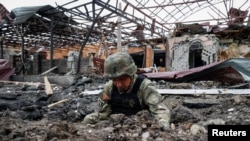 Lokacija jednog u nizu ruskih raketnih napada na Harkiv, Ukrajina, 22. maj 2024.