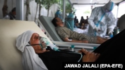 Afghan media reported last week that several COVID-19 patients died in government hospitals due to a lack of oxygen, though the government denied it.

