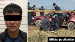 27 жаштагы кыздын өлүмүнө шектүүлөрдүн бири жана кыздын сөөгү табылган машине. (Сүрөт ИИМдин басма сөз кызматына таандык), 7-апрель, 2021-жыл. 