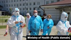 გუდაუთის საავადმყოფო, სადაც კორონავირუსით ინფიცირებულ პაციენტებს მკურნალობენ