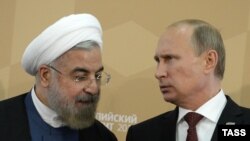  دیدار رئیسان جمهور ایران و روسیه در حاشیه نشت سران خزر