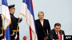 Milorad Dodik za vrijeme ceremonije preuzimanja dužnosti predsjednika REpublike Srpske, 15. novembar 2010. godine 