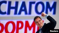 Aleksandar Vučić na predizbornom skupu 2014.